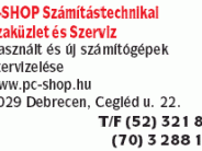 PC-SHOP Számítástechnikai Szaküzlet és Szerviz