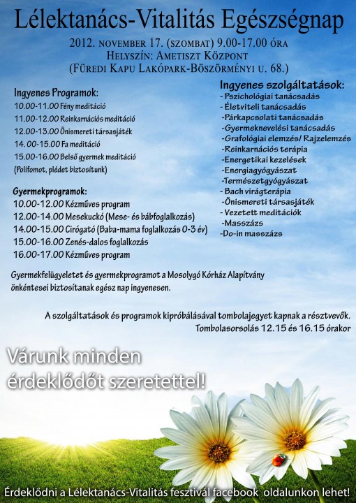 Lélektanács-Vitalitás Egészségnap 2012  - Lélektanács-Vitalitás Egészségnap